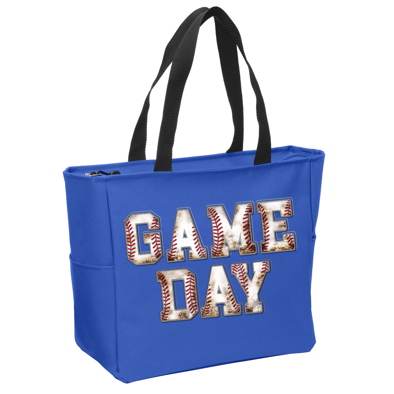 Baseball Game Day Cute Gift Zip Tote Bag