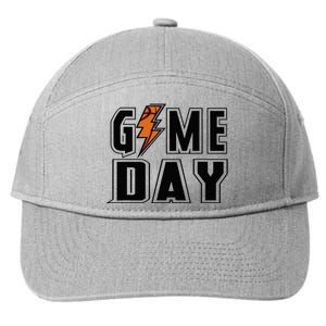 Basketball Game Day Lightning Team Basketball 7-Panel Snapback Hat