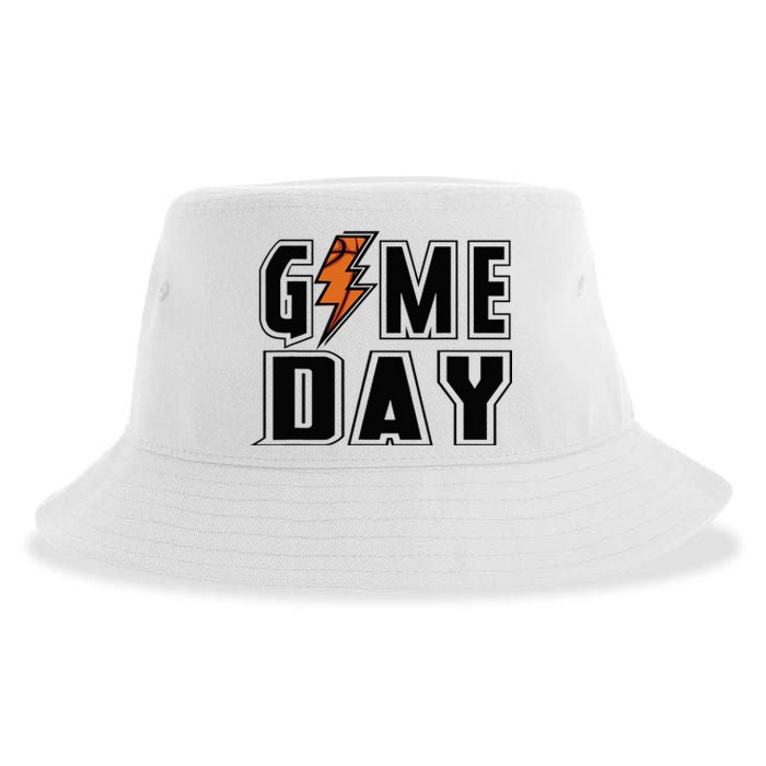 Basketball Game Day Lightning Team Basketball Sustainable Bucket Hat