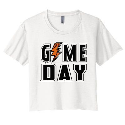 Basketball Game Day Lightning Team Basketball Women's Crop Top Tee