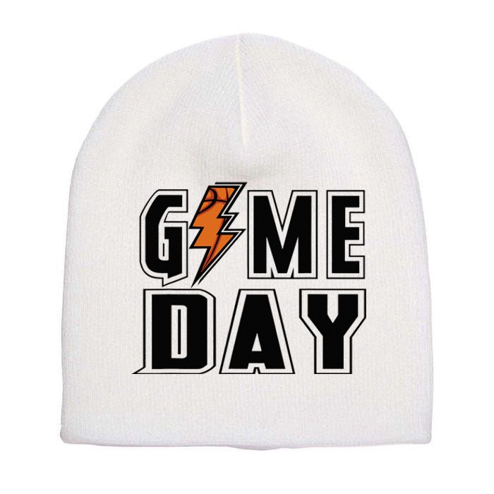 Basketball Game Day Lightning Team Basketball Short Acrylic Beanie