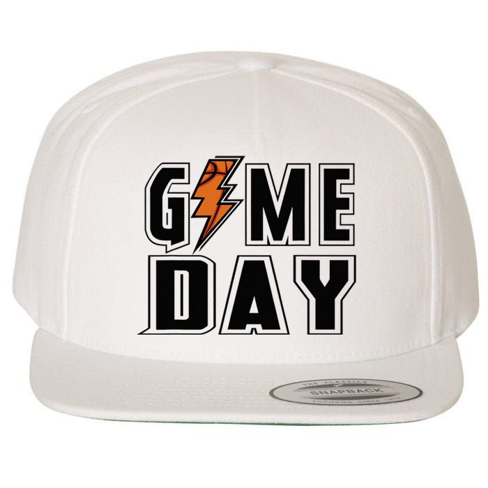 Basketball Game Day Lightning Team Basketball Wool Snapback Cap