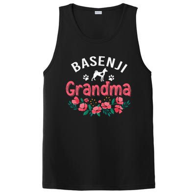 Basenji Grandma Dog Gifts Funny Cute Dog Lover Christmas Mom PosiCharge Competitor Tank