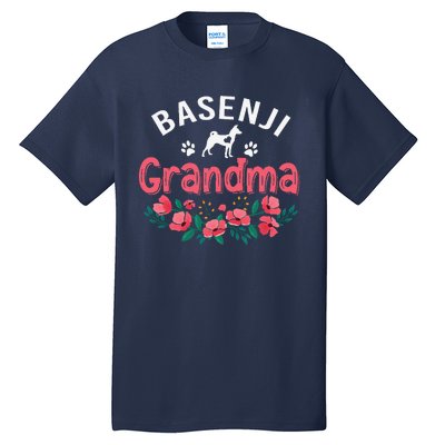 Basenji Grandma Dog Gifts Funny Cute Dog Lover Christmas Mom Tall T-Shirt