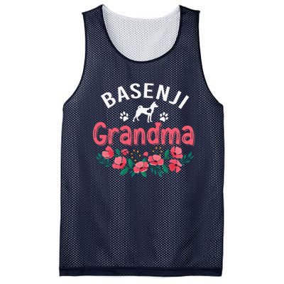 Basenji Grandma Dog Gifts Funny Cute Dog Lover Christmas Mom Mesh Reversible Basketball Jersey Tank