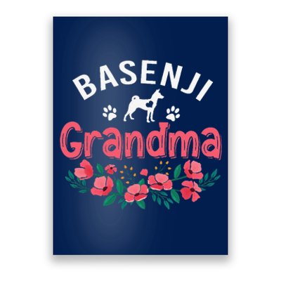 Basenji Grandma Dog Gifts Funny Cute Dog Lover Christmas Mom Poster