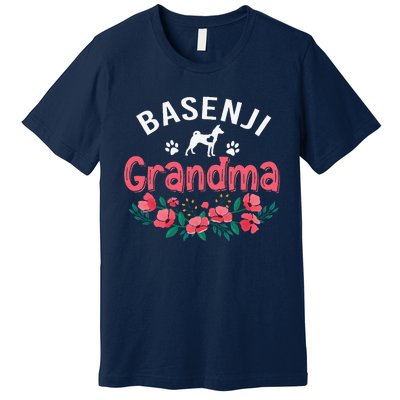 Basenji Grandma Dog Gifts Funny Cute Dog Lover Christmas Mom Premium T-Shirt