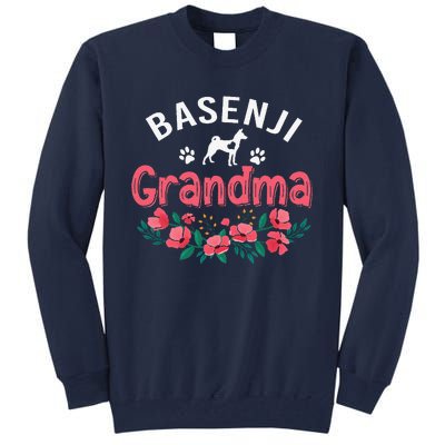 Basenji Grandma Dog Gifts Funny Cute Dog Lover Christmas Mom Tall Sweatshirt