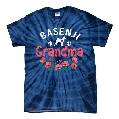 Basenji Grandma Dog Gifts Funny Cute Dog Lover Christmas Mom Tie-Dye T-Shirt