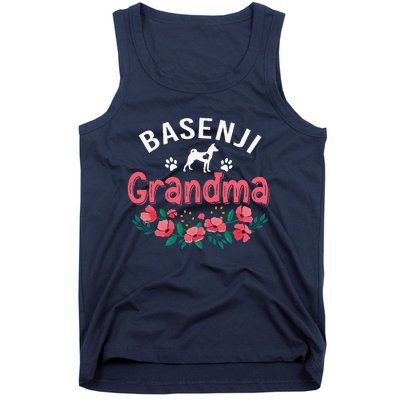 Basenji Grandma Dog Gifts Funny Cute Dog Lover Christmas Mom Tank Top