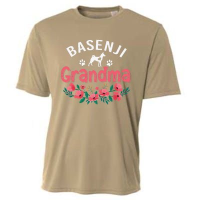 Basenji Grandma Dog Gifts Funny Cute Dog Lover Christmas Mom Cooling Performance Crew T-Shirt