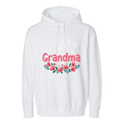 Basenji Grandma Dog Gifts Funny Cute Dog Lover Christmas Mom Garment-Dyed Fleece Hoodie