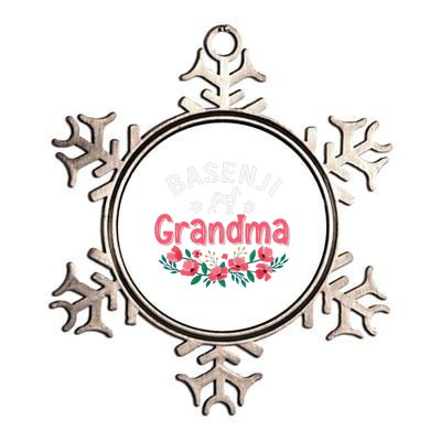 Basenji Grandma Dog Gifts Funny Cute Dog Lover Christmas Mom Metallic Star Ornament