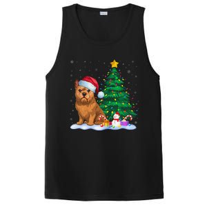 Brussels Griffon Dog Xmas Tree Lights Reindeer Hat Christmas PosiCharge Competitor Tank