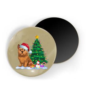 Brussels Griffon Dog Xmas Tree Lights Reindeer Hat Christmas Magnet