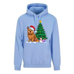 Brussels Griffon Dog Xmas Tree Lights Reindeer Hat Christmas Unisex Surf Hoodie