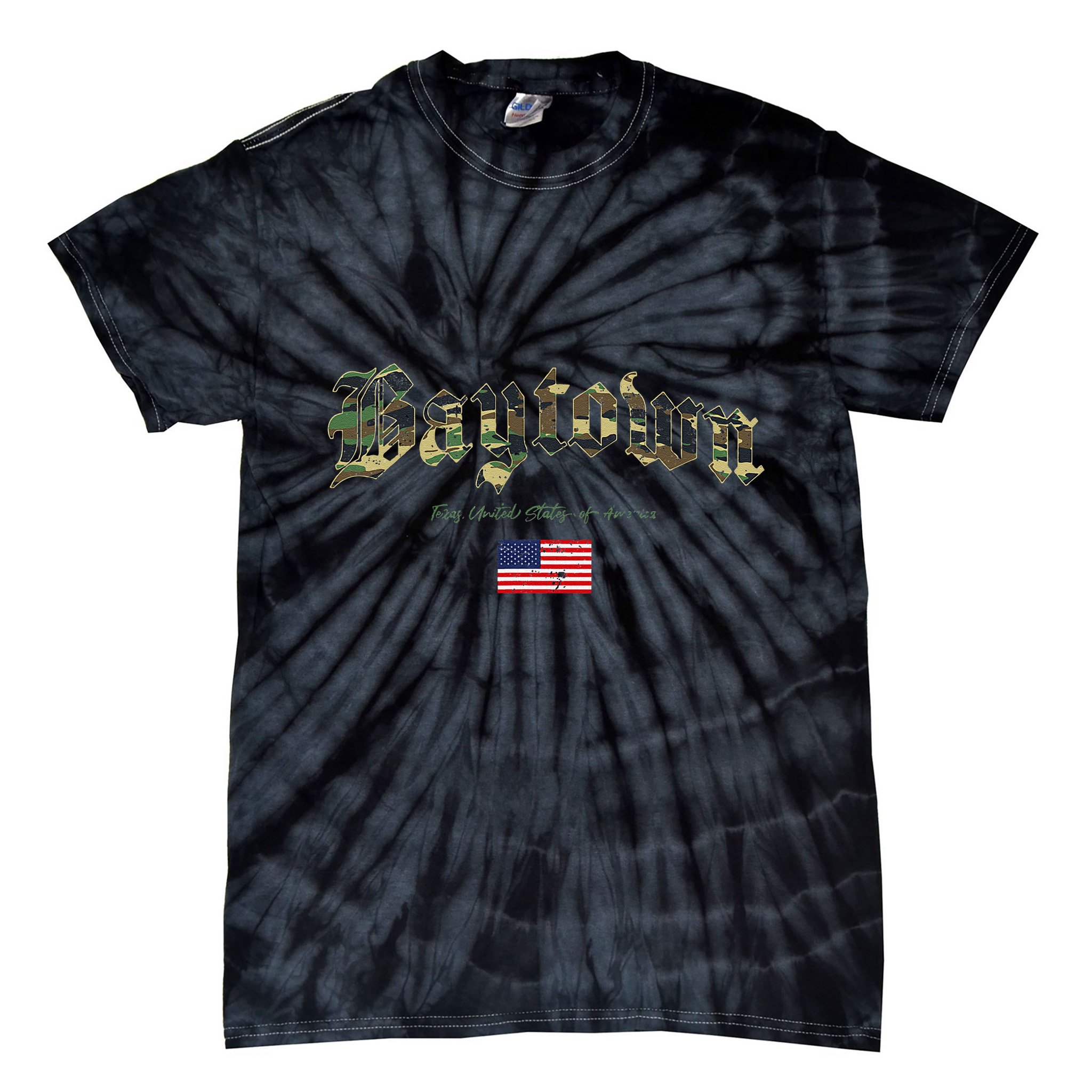 Bryan Gothic Design Camouflage Version Tie-Dye T-Shirt
