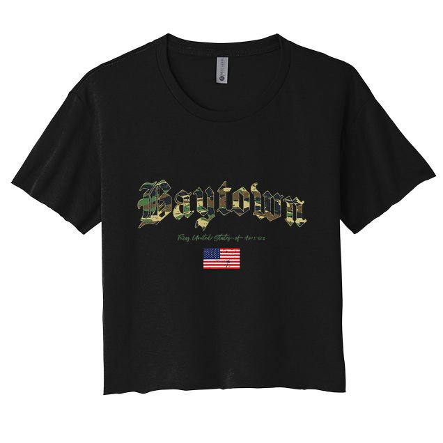 Bryan Gothic Design Camouflage Version Crop Top