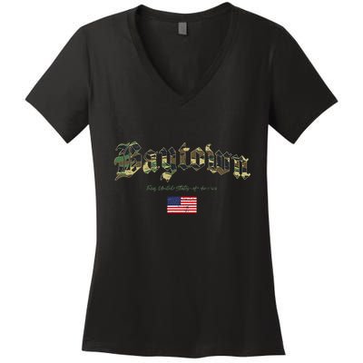 Bryan Gothic Design Camouflage Version Women's V-Neck T-Shirt
