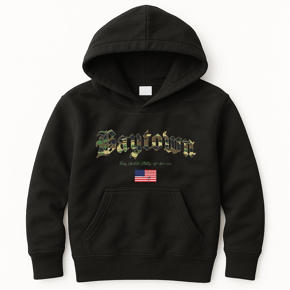 Bryan Gothic Design Camouflage Version Kids Hoodie