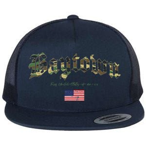 Bryan Gothic Design Camouflage Version Flat Bill Trucker Hat