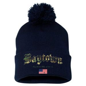 Bryan Gothic Design Camouflage Version Pom Pom 12in Knit Beanie