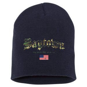 Bryan Gothic Design Camouflage Version Short Acrylic Beanie