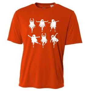 Ballet Ghost Dancer Spooky Dance Teacher Halloween Costume Gift Cooling Performance Crew T-Shirt