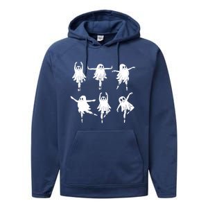 Ballet Ghost Dancer Spooky Dance Teacher Halloween Costume Gift Performance Fleece Hoodie