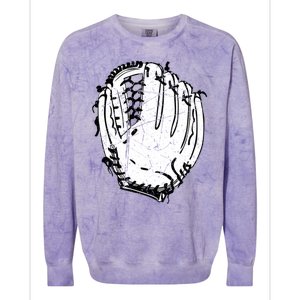 Baseball Glove Design Sports Player Catcher Pitcher Team Fan Gift Colorblast Crewneck Sweatshirt