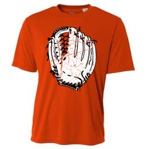 Baseball Glove Design Sports Player Catcher Pitcher Team Fan Gift Cooling Performance Crew T-Shirt