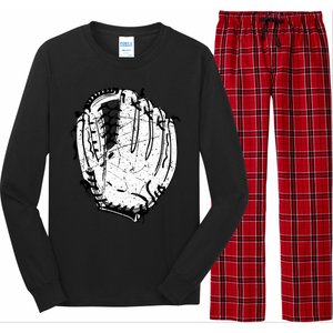 Baseball Glove Design Sports Player Catcher Pitcher Team Fan Gift Long Sleeve Pajama Set