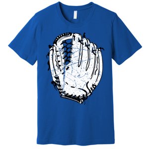 Baseball Glove Design Sports Player Catcher Pitcher Team Fan Gift Premium T-Shirt