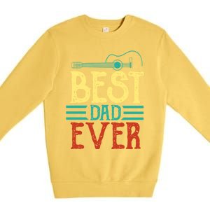 Best Guitar Dad Ever Chords Best Dad Guitar The Guitar Dad Premium Crewneck Sweatshirt