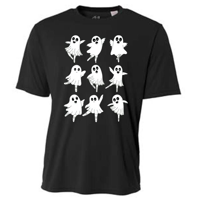 Ballet Ghost Dancing Dancer Dance Teacher Halloween Cooling Performance Crew T-Shirt