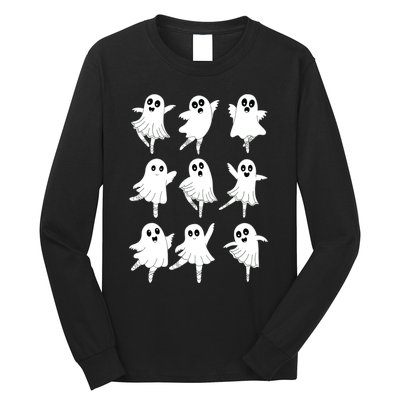 Ballet Ghost Dancing Dancer Dance Teacher Halloween Long Sleeve Shirt