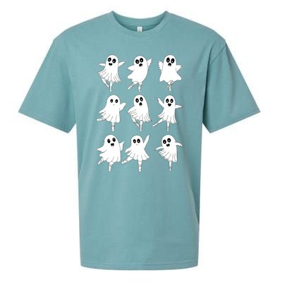 Ballet Ghost Dancing Dancer Dance Teacher Halloween Sueded Cloud Jersey T-Shirt