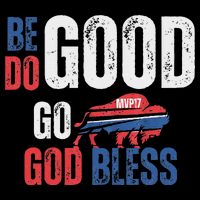 Be Good Do Good God Bless Go Buffalo Drawstring Bag