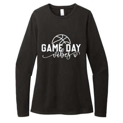 Basketball Game Day Vibes Basketball Mom Life Game Day Womens CVC Long Sleeve Shirt