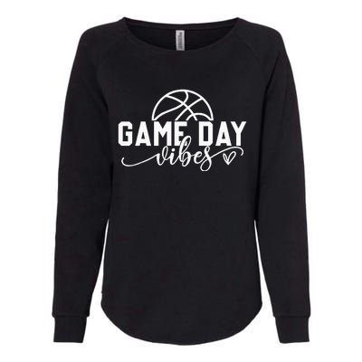 Basketball Game Day Vibes Basketball Mom Life Game Day Womens California Wash Sweatshirt