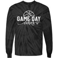 Basketball Game Day Vibes Basketball Mom Life Game Day Tie-Dye Long Sleeve Shirt