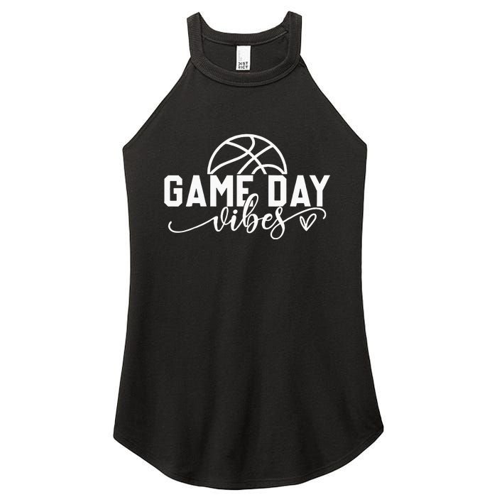 Basketball Game Day Vibes Basketball Mom Life Game Day Women's Perfect Tri Rocker Tank