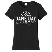 Basketball Game Day Vibes Basketball Mom Life Game Day Women's T-Shirt