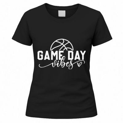 Basketball Game Day Vibes Basketball Mom Life Game Day Women's T-Shirt