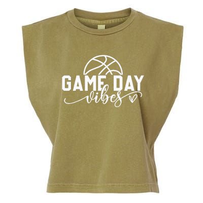 Basketball Game Day Vibes Basketball Mom Life Game Day Garment-Dyed Women's Muscle Tee