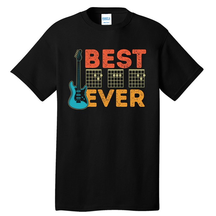 Best Guitar Dad Ever Chords Best Dad Guitar Guitar Dad Tall T-Shirt