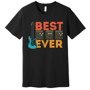 Best Guitar Dad Ever Chords Best Dad Guitar Guitar Dad Premium T-Shirt