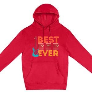 Best Guitar Dad Ever Chords Best Dad Guitar Guitar Dad Premium Pullover Hoodie