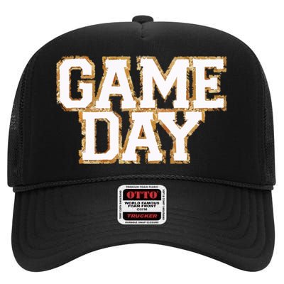 Baseball Game Day Gift High Crown Mesh Back Trucker Hat