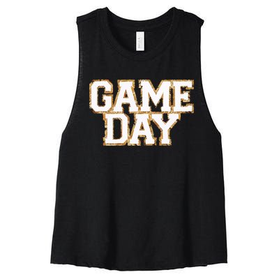 Baseball Game Day Gift Women's Racerback Cropped Tank